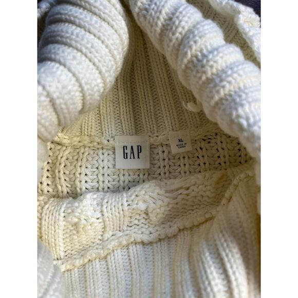 Gap White cable Knit Casual Minimalist sweater size XL - Picture 4 of 6